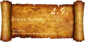 Lucza István névjegykártya